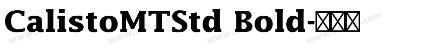 CalistoMTStd Bold字体转换